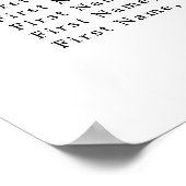 Elegant Paars White Floral 9-Table Seating Chart Poster (Hoek)