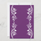 Elegant Paars White Graduparty Invitation Kaart (Achterkant)