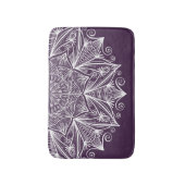 Elegant Paars White Mandala Art Intricate Lace Badmat (Voorkant Verticaal)