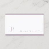 Elegant Paars wit, modern,  design stijlvol Visitekaartje (Voorkant)