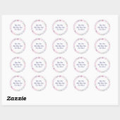 Elegant Paars Yoga Posities Word Cloud Pattern Ronde Sticker (Vel)