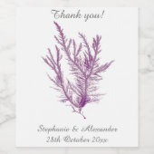 ELEGANT PAARS ZEE THEMA WITTE WIJNETIKET WIJN ETIKET (Enkel label)