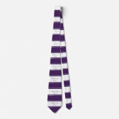 Elegant, Paars, zilver, witte vader van de Bride Stropdas (Voorkant)