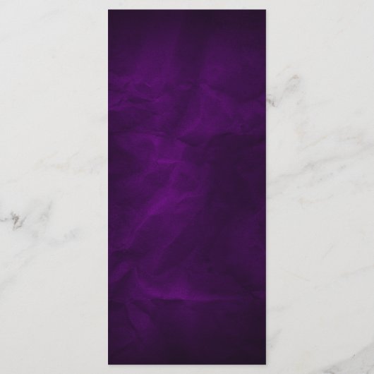 Elegant Paars Zilveren Huwelijksprogramma Programmakaart (Achterkant)