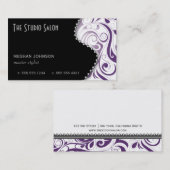 Elegant Paars zwenkkaartmodel Visitekaartje (Voorkant / Achterkant)