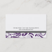 Elegant Paars zwenkkaartmodel Visitekaartje (Achterkant)