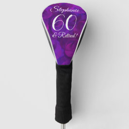 Elegant Paarse 60 en Gepensioneerd Golfheadcover
