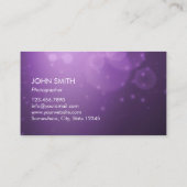 Elegant Paarse achtergrond Moderne fotografie Visitekaartje (Achterkant)