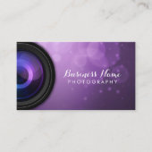 Elegant Paarse achtergrond Moderne fotografie Visitekaartje (Voorkant)