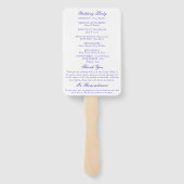 Elegant Paarse Amethist huwelijksprogramma Handwaaier (Achterkant)