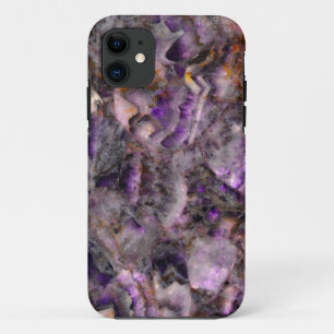 Elegant paarse amethist kwarts marmer graniet Case-Mate iPhone case