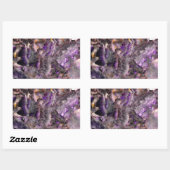 Elegant paarse Amethyst Quartz, paarse graniet Rechthoekige Sticker (Vel)