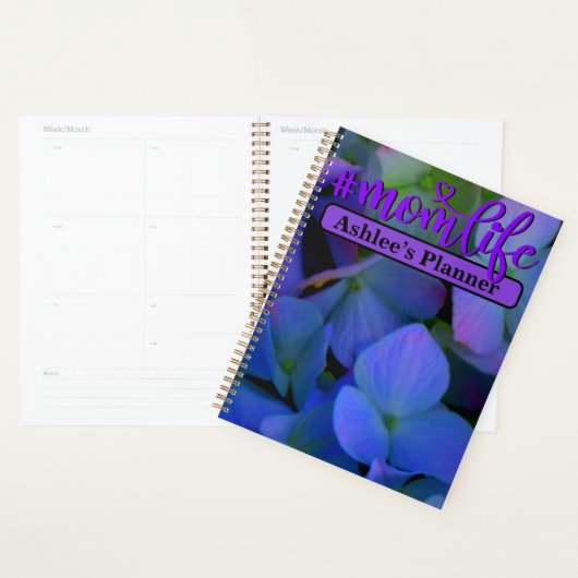Elegant paarse blauw Blauw bloemetje voor haar #mo Planner (Display)
