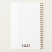 Elegant Paarse Blauw Magenta Gold 2024 Planner (Achterkant)