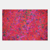 Elegant Paarse Blauwe Roze en Rode Florals Inpakpapier Vel (Voorkant 3)