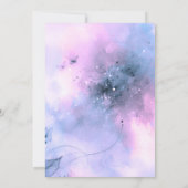 Elegant Paarse Blauwe Waterverf Rozen Vrijgezellen Kaart (Achterkant)
