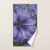 Elegant Paarse Bloem Bad Handdoek (Handdoek)