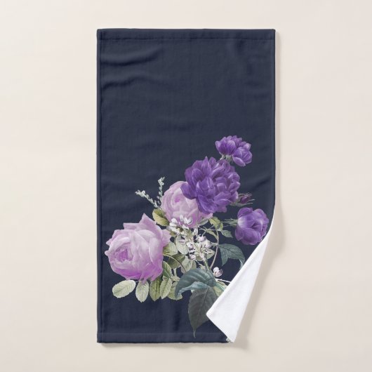 Elegant paarse  bloem bad handdoek (Handdoek)