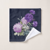 Elegant paarse bloem bad handdoek (Wasdoekje)