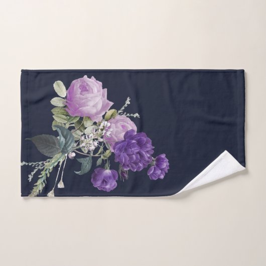 Elegant paarse  bloem bad handdoek (Handdoek)