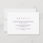 Elegant Paarse Bloemen Bruiloft Gast Detail (Voorkant)