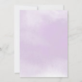 Elegant, Paarse bloemen en Waterverf Quinceañera Kaart (Achterkant)