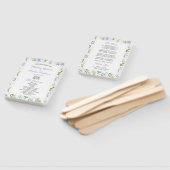 Elegant Paarse Bloemen Trouwprogramma Hand Fan Handwaaier (Niet-gemonteerd)