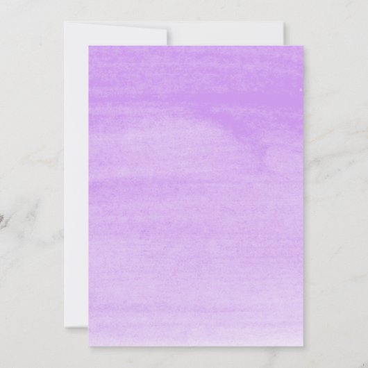 Elegant Paarse Bloemen Victoriaans Vrijgezellenfee Kaart (Achterkant)