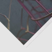 Elegant Paarse Bloemen Vogelkooi Pet Tissuepapier (Detail)