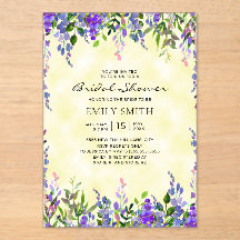 Elegant Paarse Bloemgeel Vrijgezellenfeest