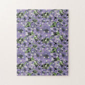 Elegant Paarse Blooms Floral Legpuzzel (Verticaal)