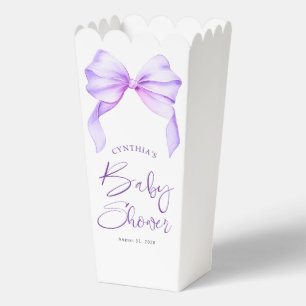 Elegant Paarse boog Baby shower Bedankdoosjes