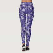 Elegant Paarse boog patroon Leggings (Achterkant)