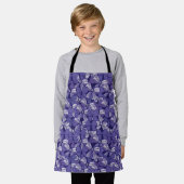 Elegant Paarse boog patroon Schort (Gedragen)