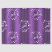 Elegant Paarse borstrendierkerst Tissuepapier (Voorkant)