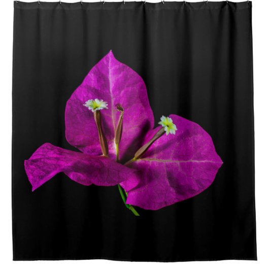 Elegant Paarse Bougainvillea Douchegordijn (Voorkant)