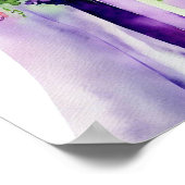 Elegant Paarse, Bruids Cascading Bouquet 1, Poster (Hoek)