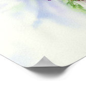 Elegant Paarse, Bruids Cascading Bouquet 2, Poster (Hoek)