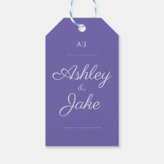 Elegant Paarse bruiloft Cadeaulabel