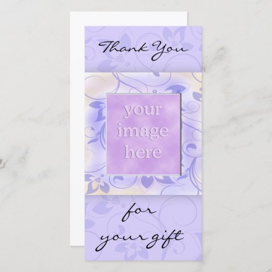 Elegant Paarse bruiloft Dank je Bedankkaart (Voorkant / Achterkant)