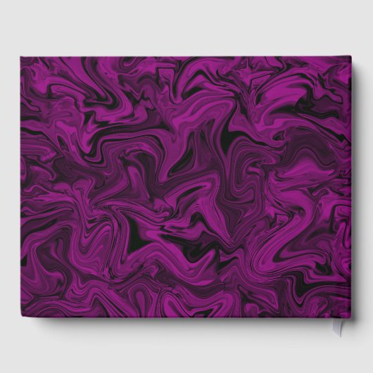 Elegant Paarse bruiloft Gastenboek (Achterkant)