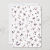 Elegant Paarse bruiloft Kaart (Achterkant)