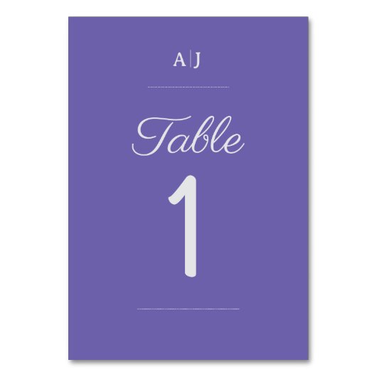 Elegant Paarse bruiloft Kaart (Voorkant)