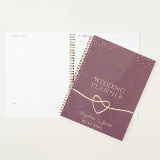 Elegant Paarse bruiloft Planner (Display)