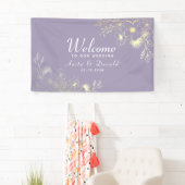 Elegant Paarse bruiloft Spandoek (Insitu)