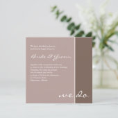 Elegant Paarse bruiloft Uitnodiging (Staand voorkant)