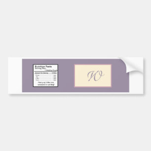 Elegant Paarse bruiloft waterflesetiket Bumpersticker