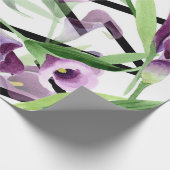 Elegant Paarse Calla Bloemen Inpakpapier (Hoek)