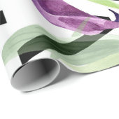 Elegant Paarse Calla Bloemen Inpakpapier (Rol Hoek)