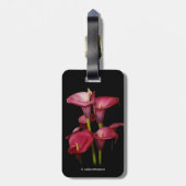 Elegant Paarse Calla Lilies Bagagelabel (Achterkant verticaal)